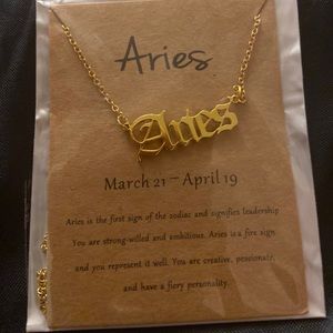 Aries “ What’s your Zodiac” Gold SS Necklace